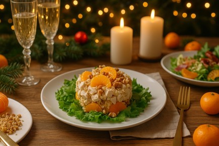 Зимний салат с мандаринами: праздничное угощение для души