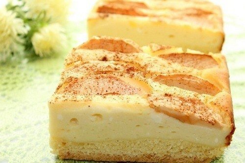 Творожно-яблочный пирог для осеннего вечера