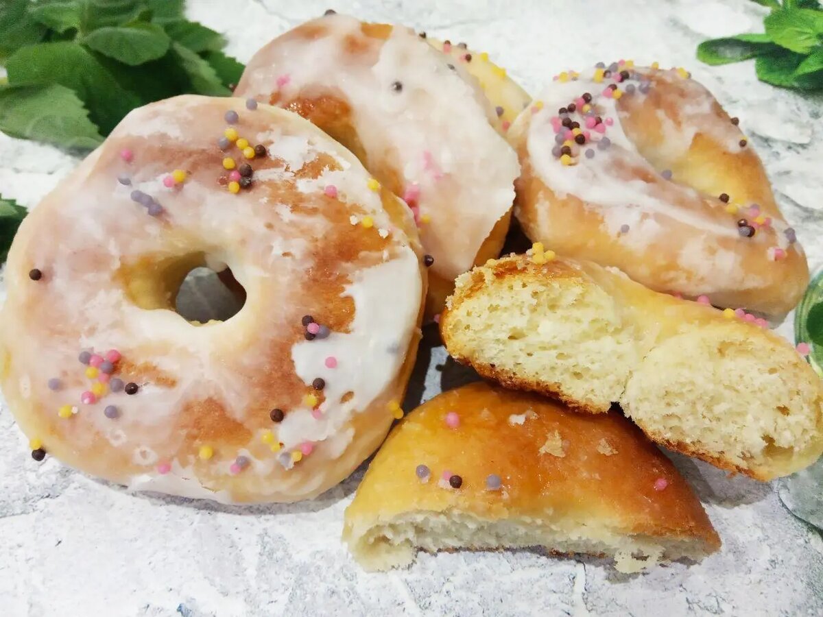 Воздушные пончики в глазури: идеальный угощение к чаю