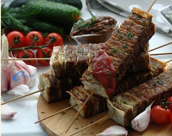 Шашлык из лаваша