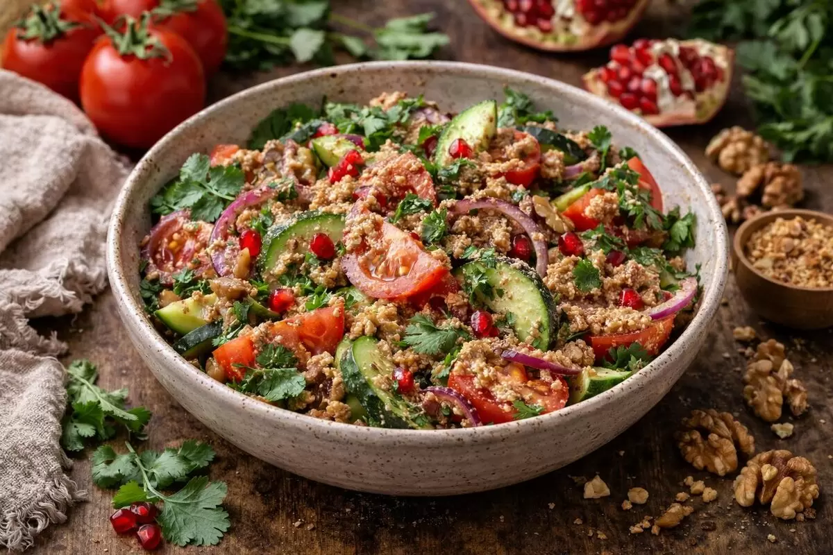 Салат по-грузински с орехами: взрыв вкуса и аромата